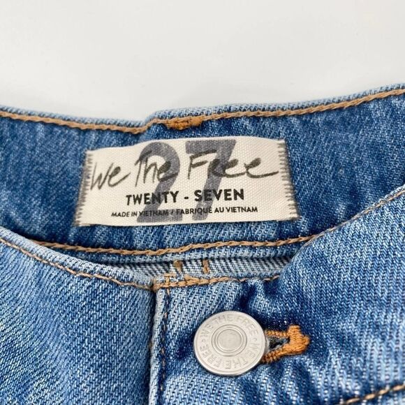 NWT Free People Cosmico Flirt Rain Denim Mini Skirt Size 27 - Picture 9 of 10